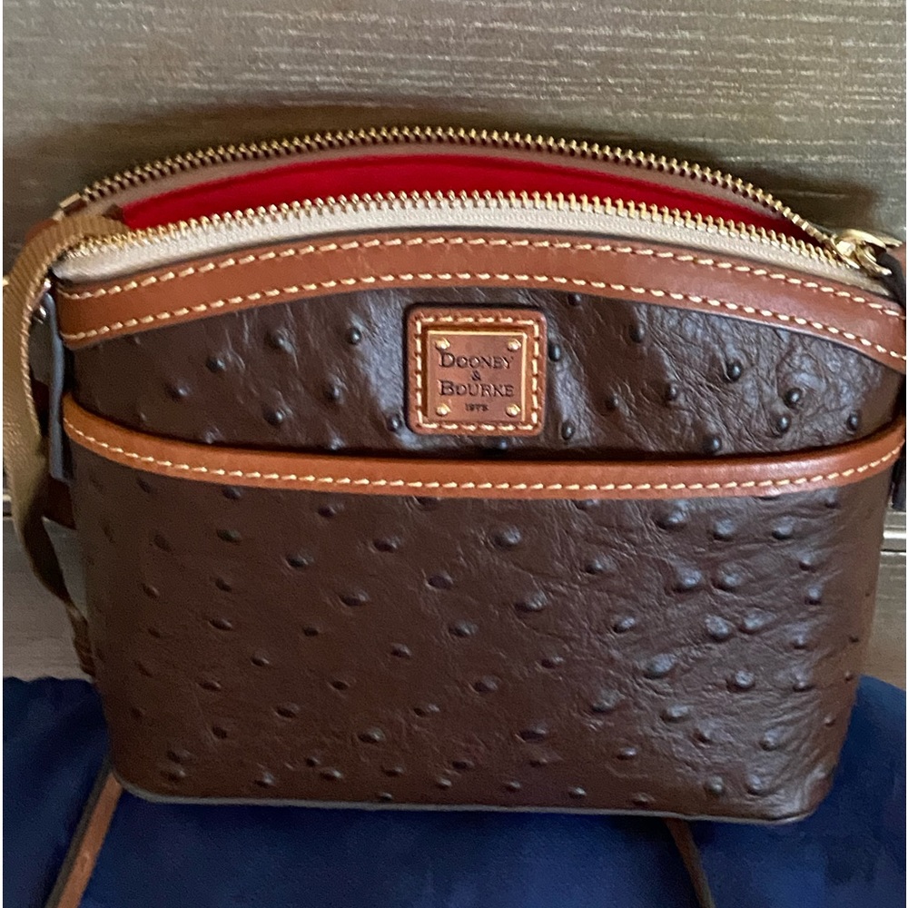 Chocolate Dooney & Burke Snake Skin Crossbody